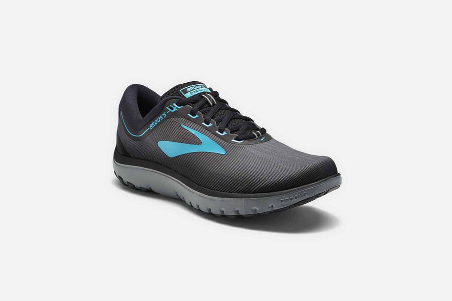 Brooks Running Shoes Womens Dark Grey/Blue - Pureflow 7 Road - 6578-VGEBJ